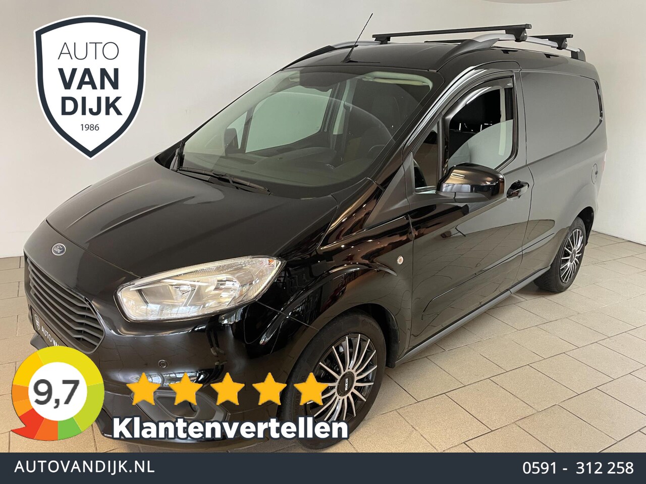 Ford Transit Courier - 1.0 Ambiente Start&Stop AIRCO ELEK RAMEN CENT VERG PARKEERSENSOREN ZEER NETTE BESTELAUTO - AutoWereld.nl