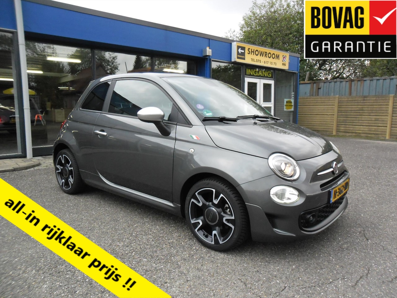 Fiat 500 - T 85PK ROCKSTAR NAV ECC 1/2 LEDER PANORAMADAK 16"LMV PDC 45042 KM RIJKLAARPRIJS - AutoWereld.nl