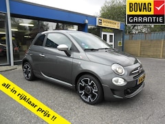 Fiat 500 - T 85PK ROCKSTAR NAV ECC 1/2 LEDER PANORAMADAK 16"LMV PDC 45042 KM RIJKLAARPRIJS