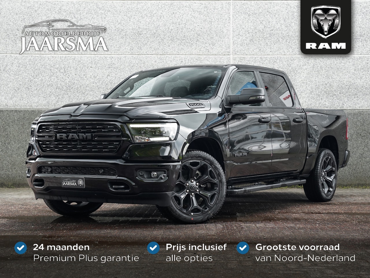 Dodge Ram 1500 - Big Horn Night Edition eTorque 3.6L V6 CrewCab 4X4 |Navigatie |PRINS LPG |Rijklaarprijs| - AutoWereld.nl