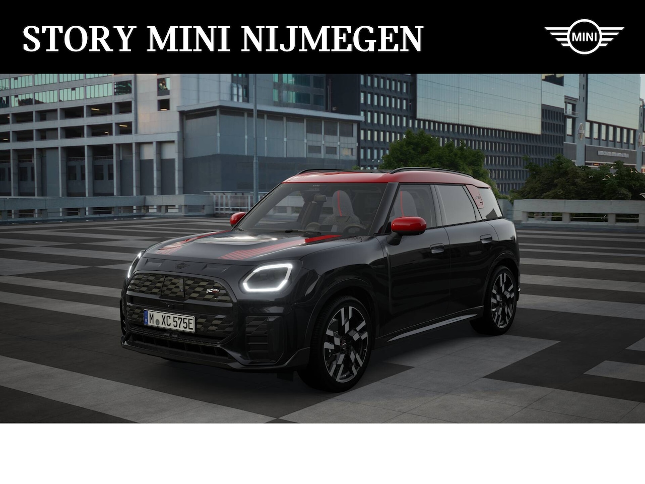 MINI Countryman - Cooper S E ALL4 Automaat / John Cooper Works / Pakket L / JCW Black knit; grey with patter - AutoWereld.nl