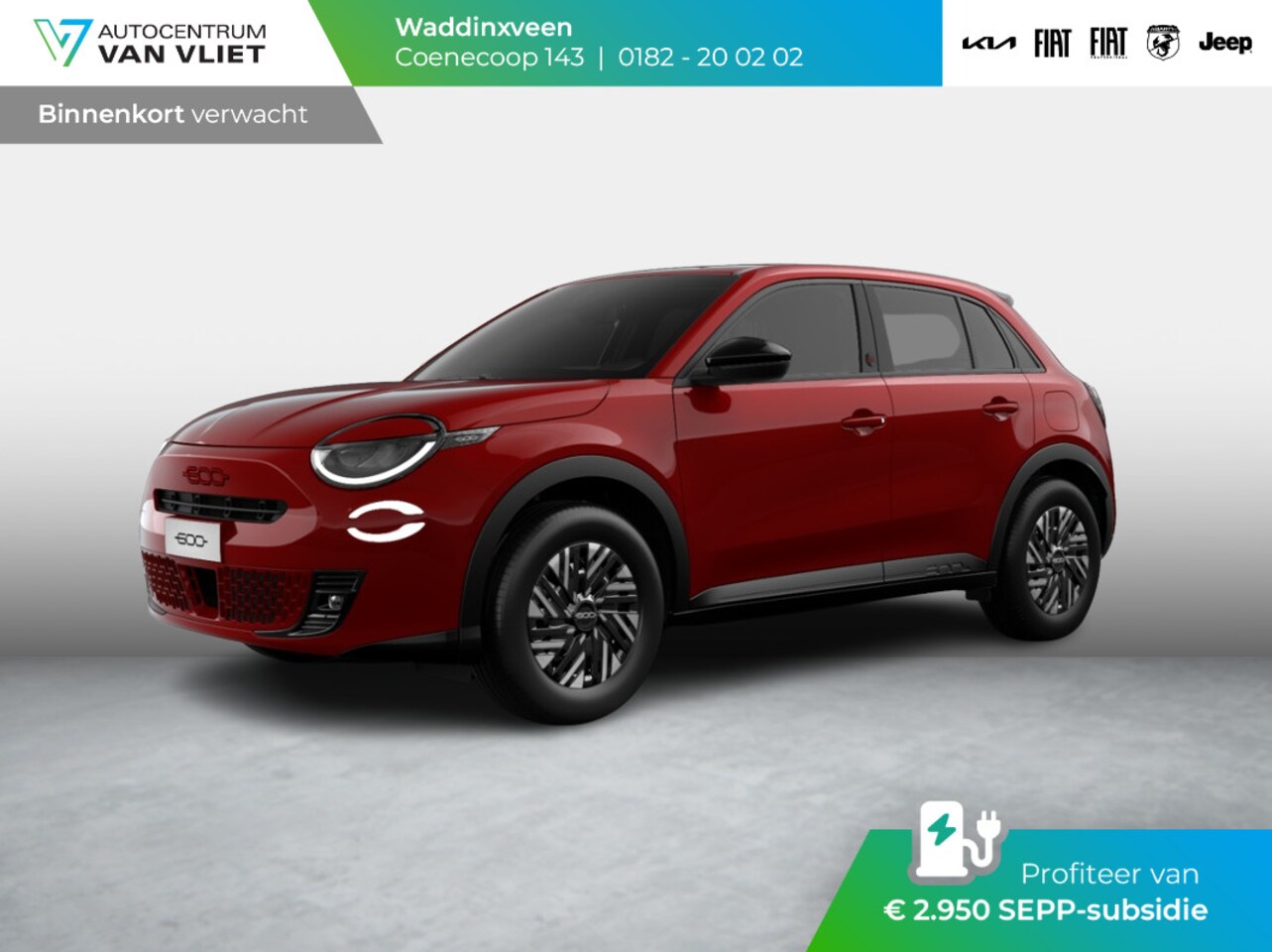 Fiat 600e - RED 54 kWh | Clima | Adapt. Cruise | 16" | PDC | Apple Carplay | *SEPP Subsidie € 2.950,- - AutoWereld.nl