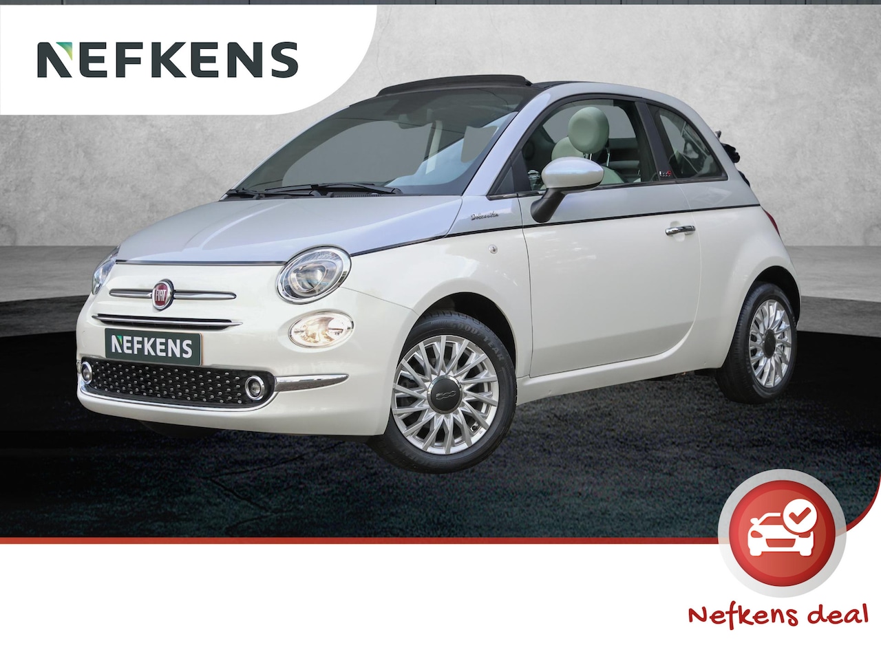 Fiat 500 C - 69pk Hybrid Dolcevita (1ste eig./UNIEK!!/Climate/LEER/7"scherm/PDC) - AutoWereld.nl