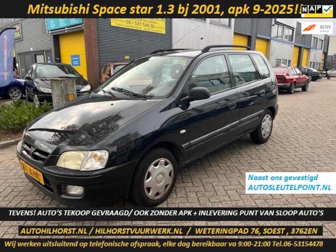 Mitsubishi Space Star - 1.3 Diamond / HANDEL EXPORT / WIJ WERKEN UITSLUITEND VIA TELEFONISCHE AFSPRAAK, ELKE DAG V - AutoWereld.nl