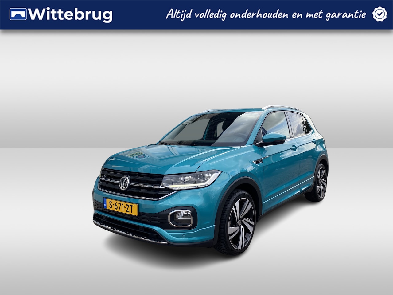 Volkswagen T-Cross - 1.0 TSI 2x R-Line / AUTOMAAT/ TREKHAAK/ BEATS AUDIO/ PARK. SENSOREN/ DODE HOEK/ LED/ KEYLE - AutoWereld.nl