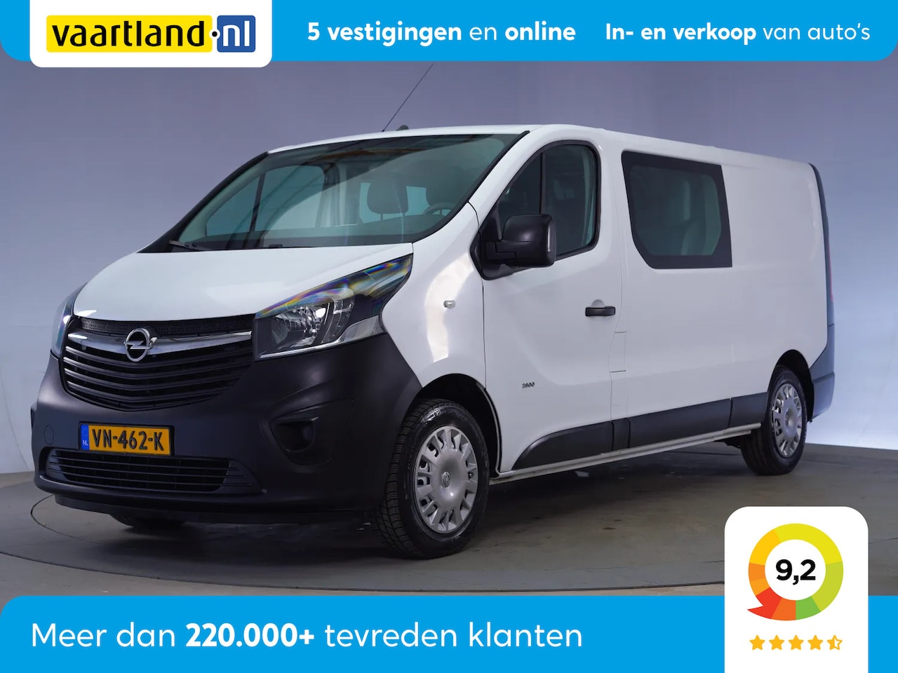 Opel Vivaro - 1.6 CDTI L2H1 DC Edition 6-Pers [ Airco Navi Trekhaak ] - AutoWereld.nl