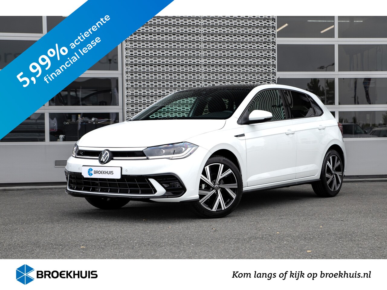 Volkswagen Polo - 1.0 TSI 95 5MT R-Line Business+ | 'App-Connect' draadloze smartphone integratie | Achterli - AutoWereld.nl