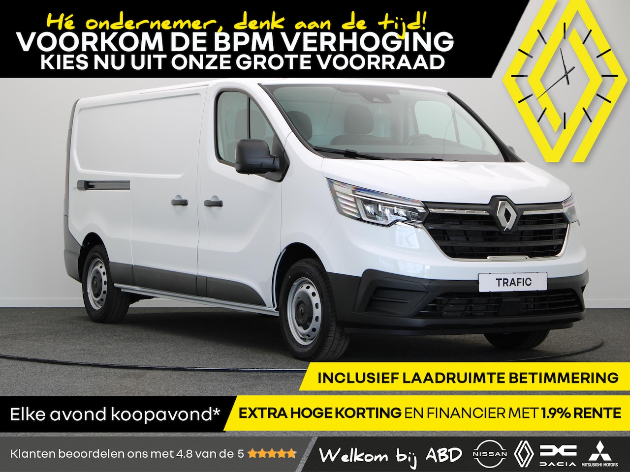 Renault Trafic - 2.0 dCi 130pk T30 L2H1 Advance | BPM Voordeel | Hoge korting | Lage rente | Direct rijden - AutoWereld.nl