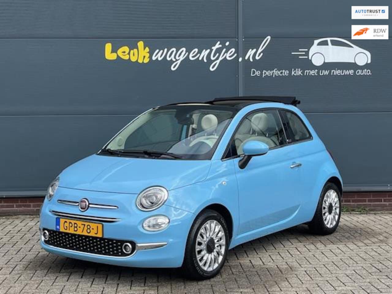 Fiat 500 C - 0.9 TwinAir Lounge Cabrio *climate *parkeersensor - AutoWereld.nl