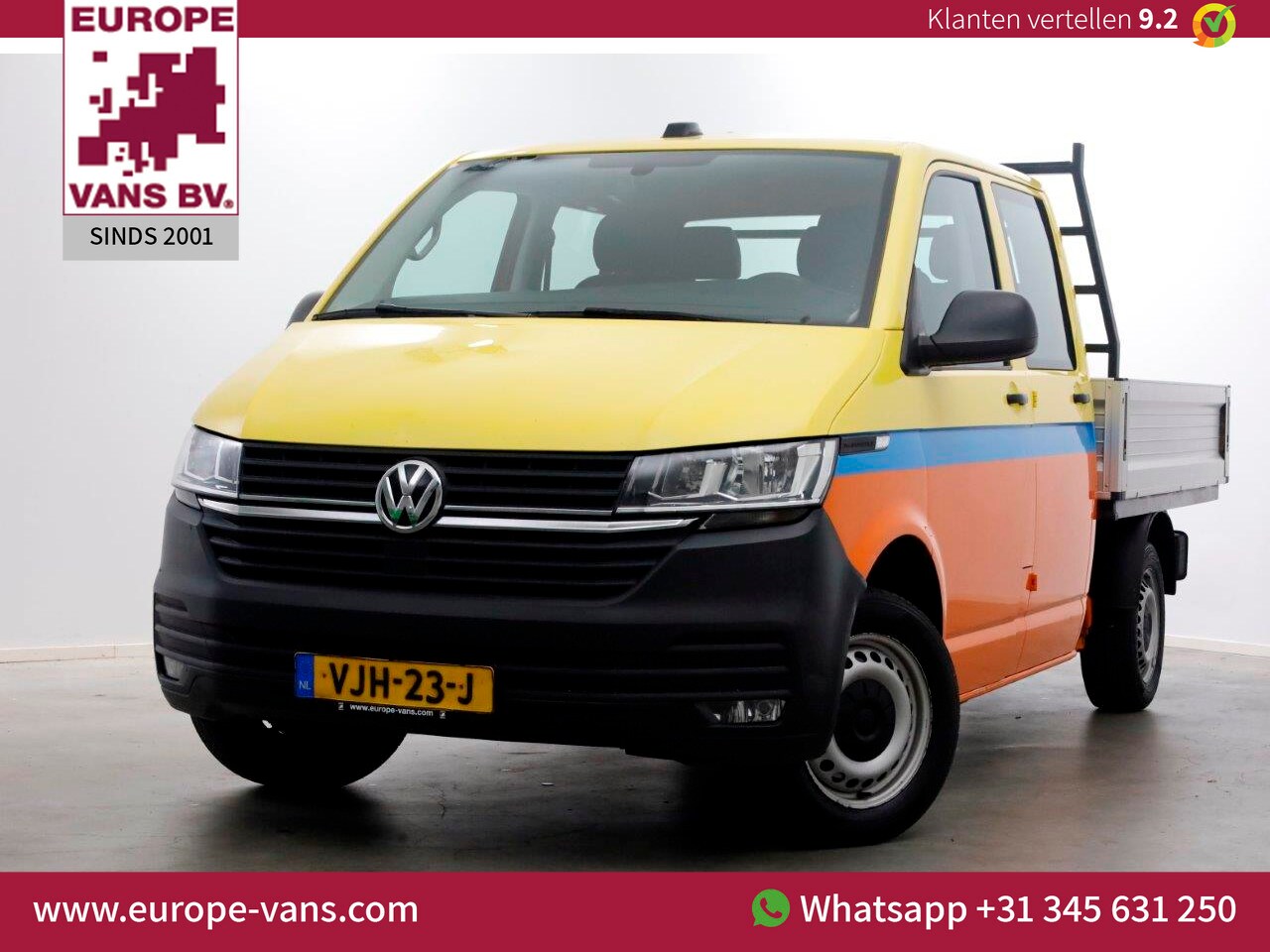 Volkswagen Transporter - T6.1 2.0 TDI Lang D.C. Open Laadbak Airco/CarPlay 02-2021 - AutoWereld.nl