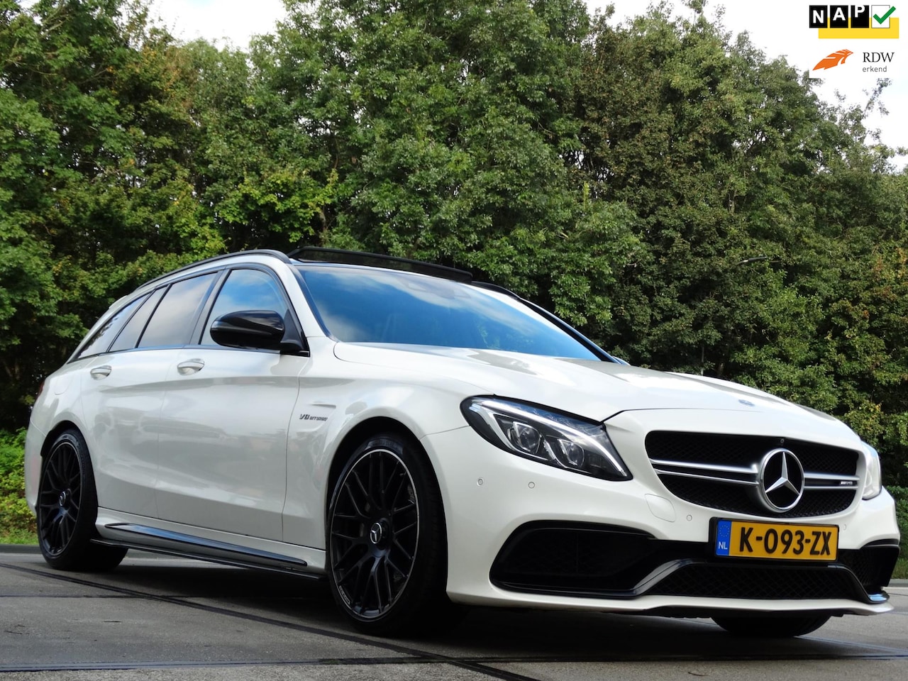 Mercedes-Benz C-klasse Estate - AMG 63 Edition 1 - CARBON - KUIPSTOELEN - 600PK - 360GR CAMERA ! - AutoWereld.nl