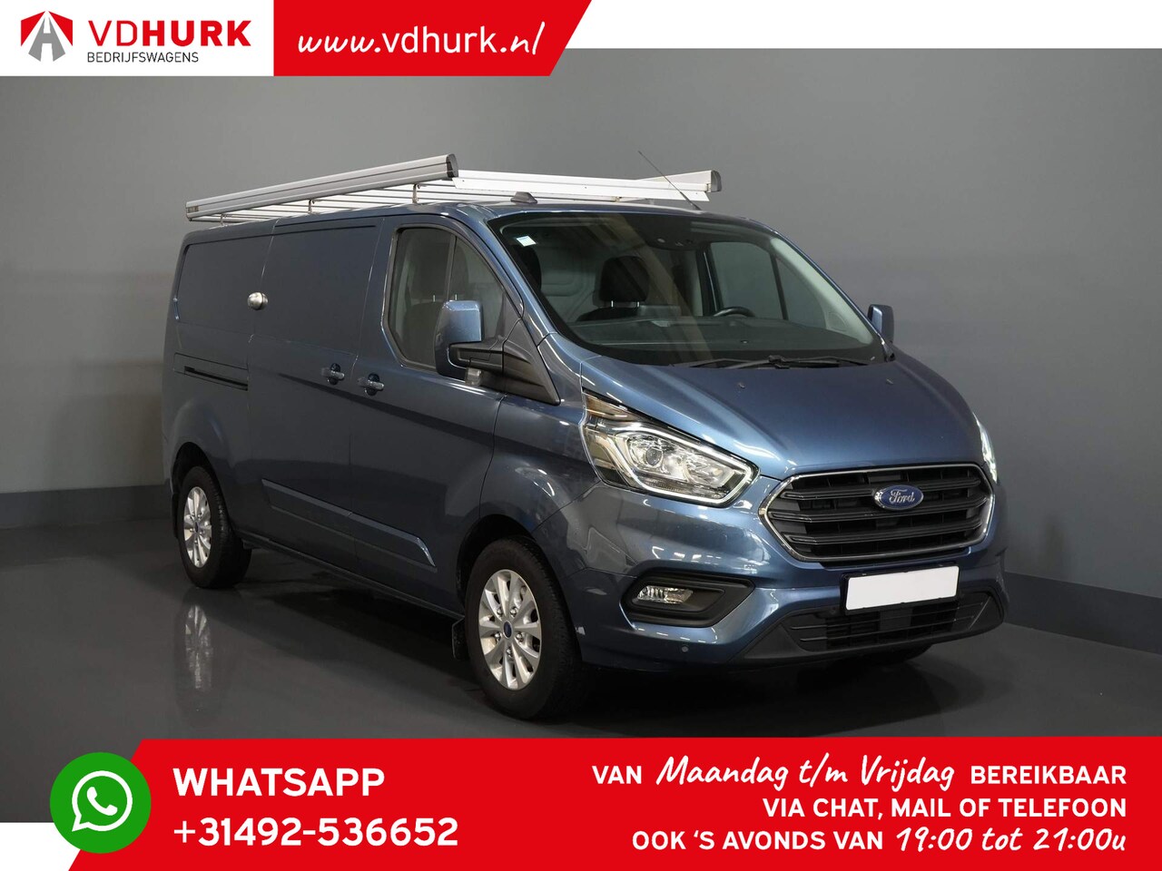 Ford Transit Custom - 320 2.0 TDCI 170 pk L2 Limited 2.8t Trekverm./ Stoelverw./ Omvormer/ Carplay/ LMV/ PDC/ Cr - AutoWereld.nl