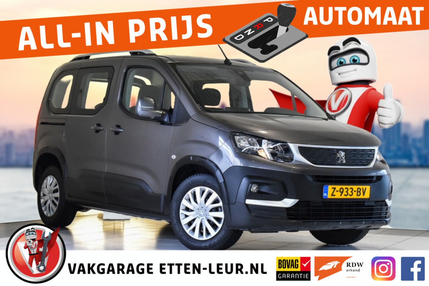 Peugeot Rifter - 1.2 130pk / AIRCO / PARKEERSENSOREN / CRUISE / APPLE + ANDROID - AutoWereld.nl