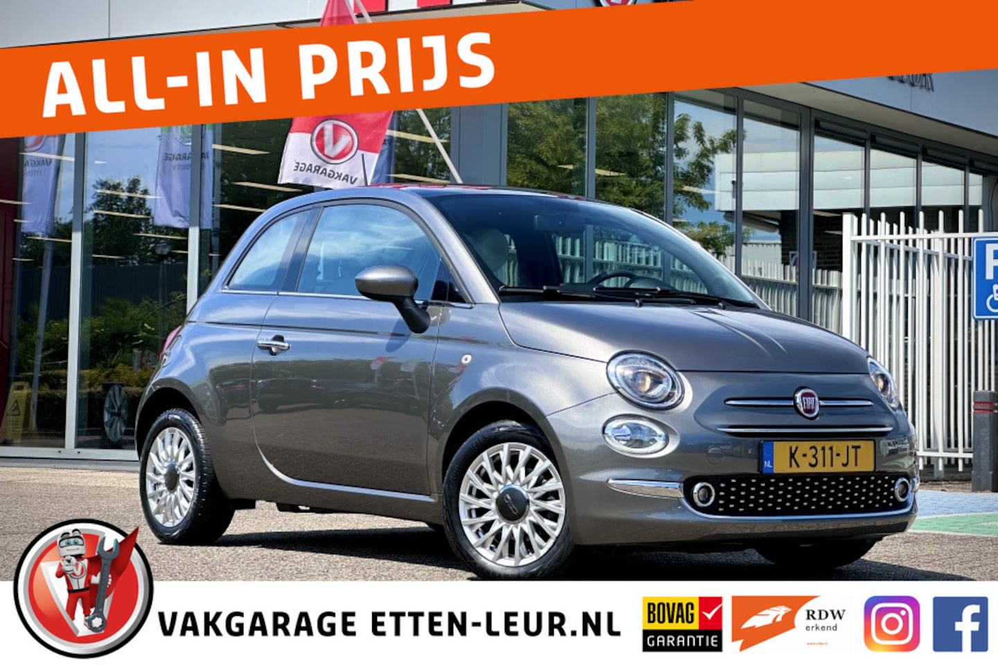 Fiat 500 - 1.0 Hybrid Star / APPLE + ANDROID / PARKEERSENSOREN / CRUISE - AutoWereld.nl