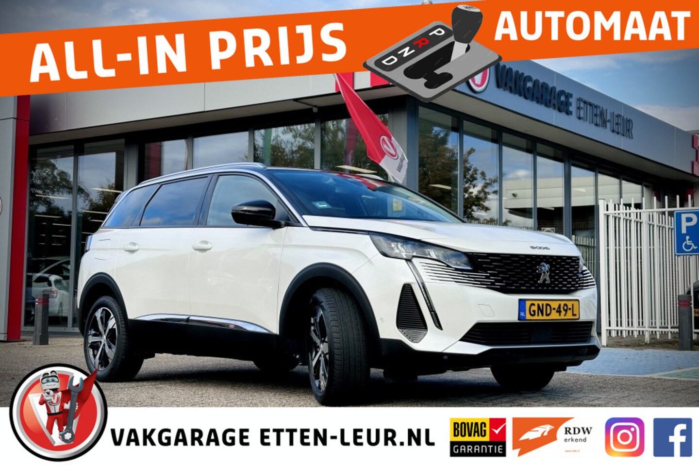 Peugeot 5008 - 1.2 7 Persoons Allure / CAMERA / LED / APPLE + ANDROID - AutoWereld.nl