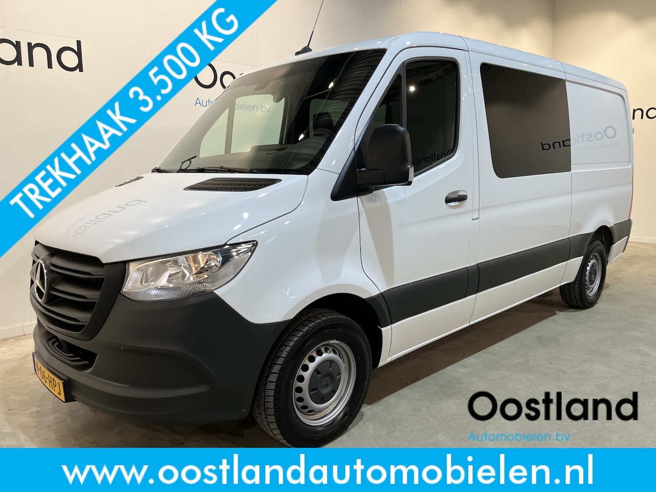 Mercedes-Benz Sprinter - 315 CDI L2H1 RWD DC Dubbel Cabine / Euro 6 / Trekhaak 3500 KG / Airco / Camera / 6 Persoon - AutoWereld.nl