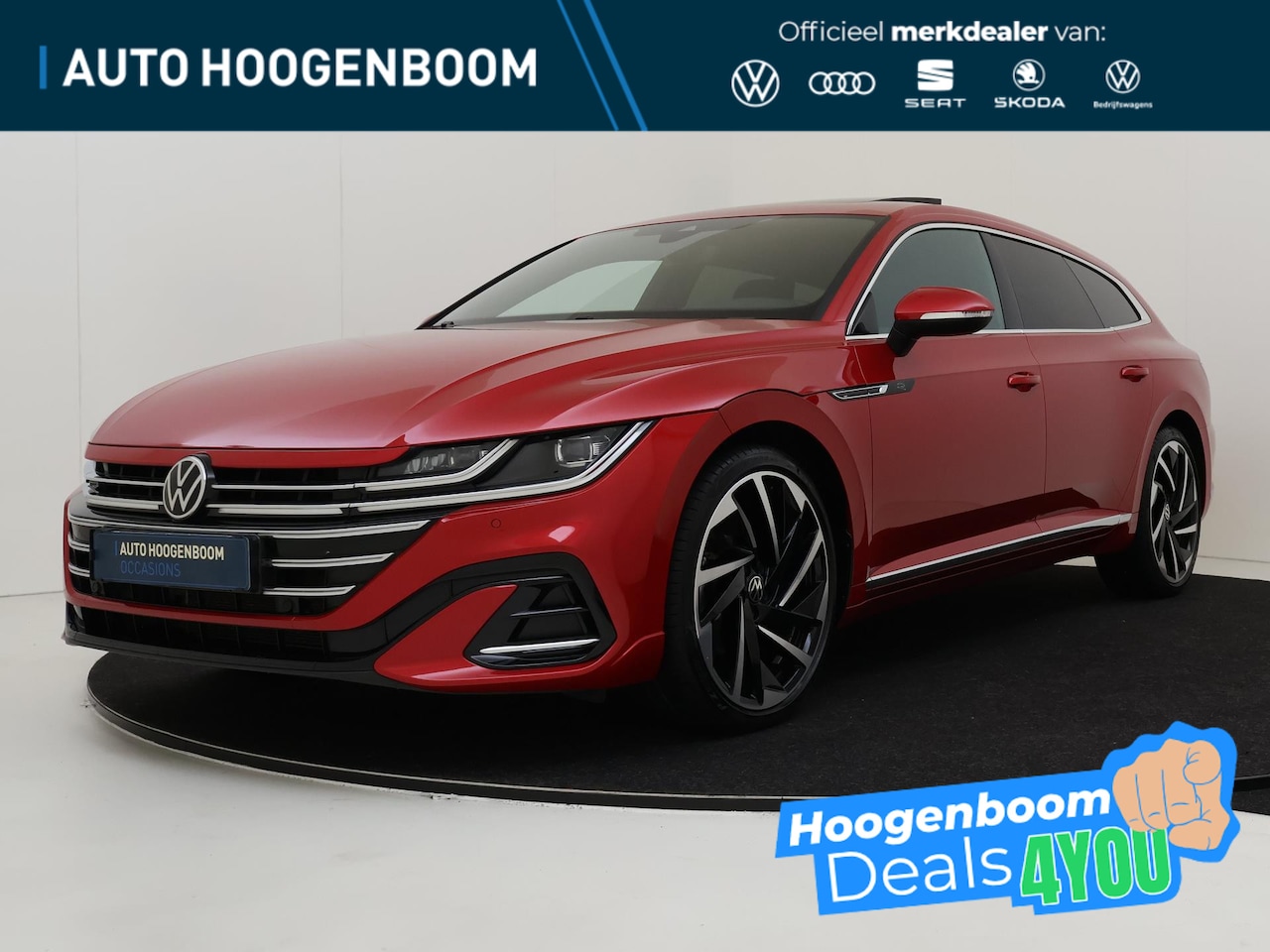 Volkswagen Arteon Shooting Brake - 2.0 TDI R-Line Business+ | Trekhaak | Panoramadak | 3-zone airco met stoelverwarming achte - AutoWereld.nl