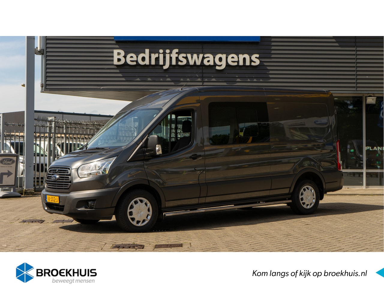 Ford Transit - 330 2.2 TDCI L3H2 DC Trend | NAVIGATIE | DUBBELE CABINE | TREKHAAK | SIDE BARS | GOED ONDE - AutoWereld.nl