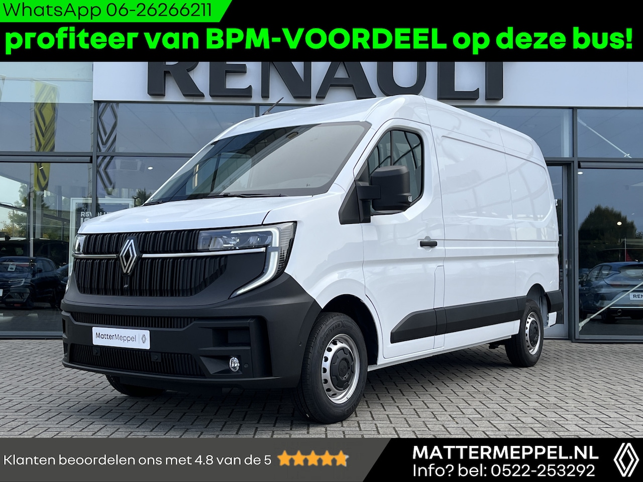 Renault Master - T35 2.0 dCi 150 L2H2 Advance | Trekhaak | Camera | Navigatie | Parkeersensoren V+A | Apple - AutoWereld.nl