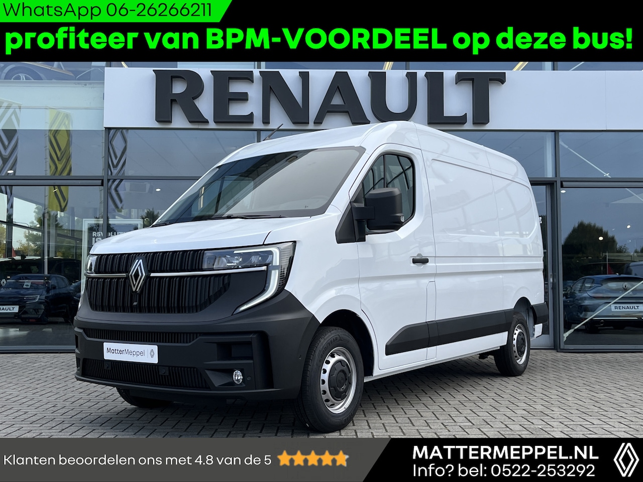 Renault Master - T35 2.0 dCi 150 L2H2 Advance | Trekhaak | Camera | Navigatie | Parkeersensoren V+A | Apple - AutoWereld.nl