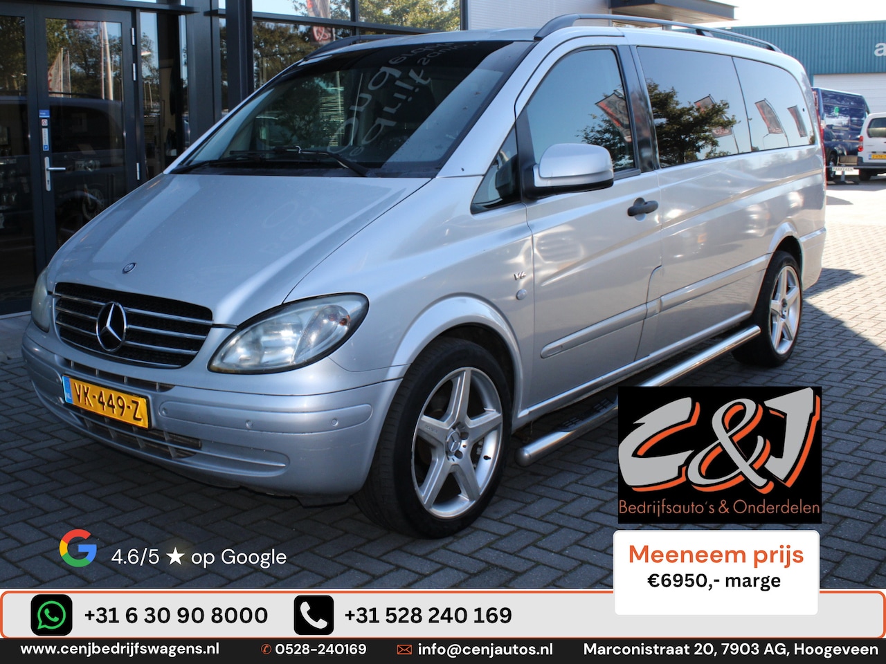 Mercedes-Benz Vito - 120 CDI 320 dubbele cabine aut luxe leder cruise elek pakket 6950,- marge - AutoWereld.nl