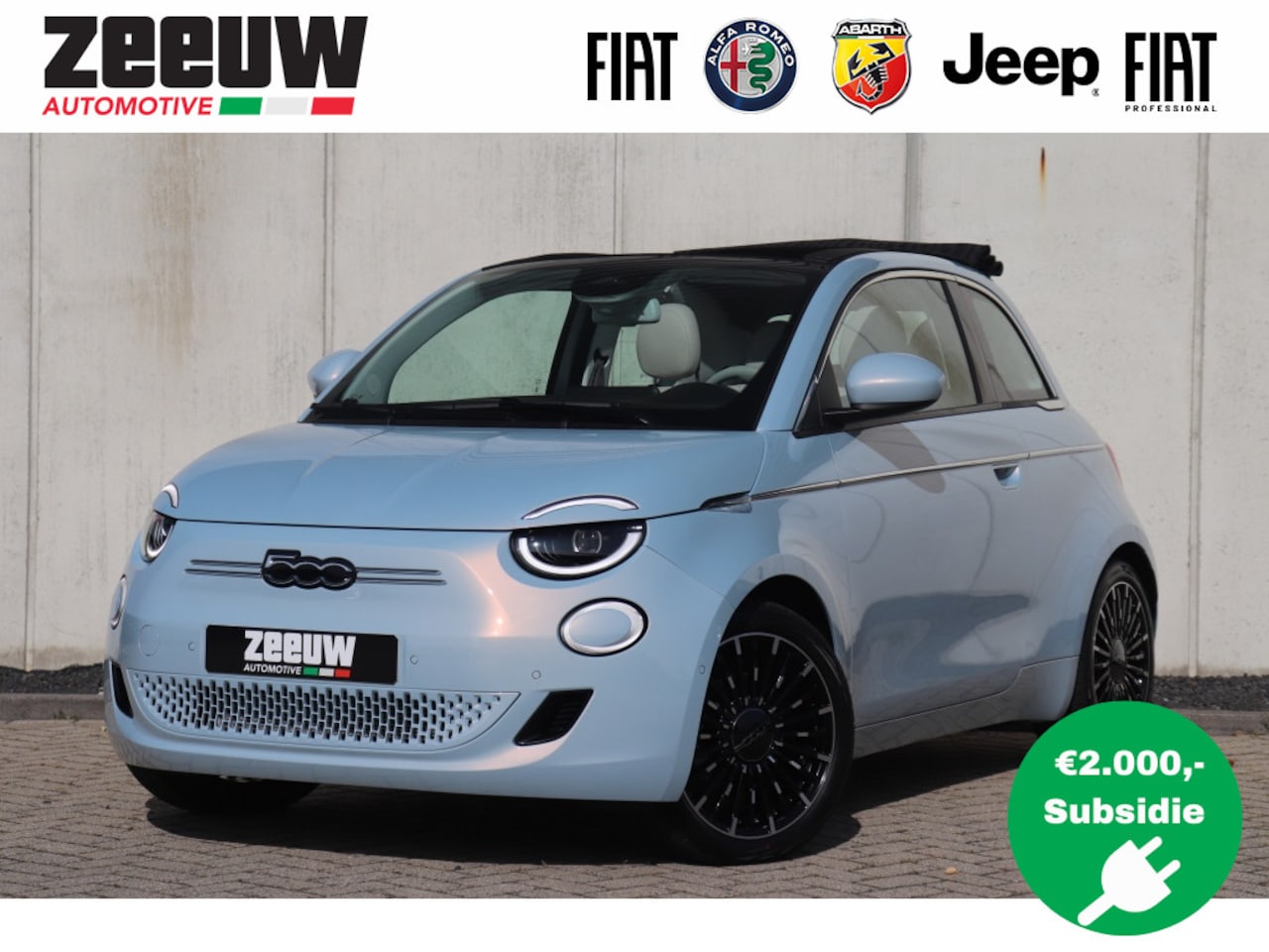 Fiat 500e - Cabrio La Prima 42 kWh | Technology | Winter | 17" - AutoWereld.nl