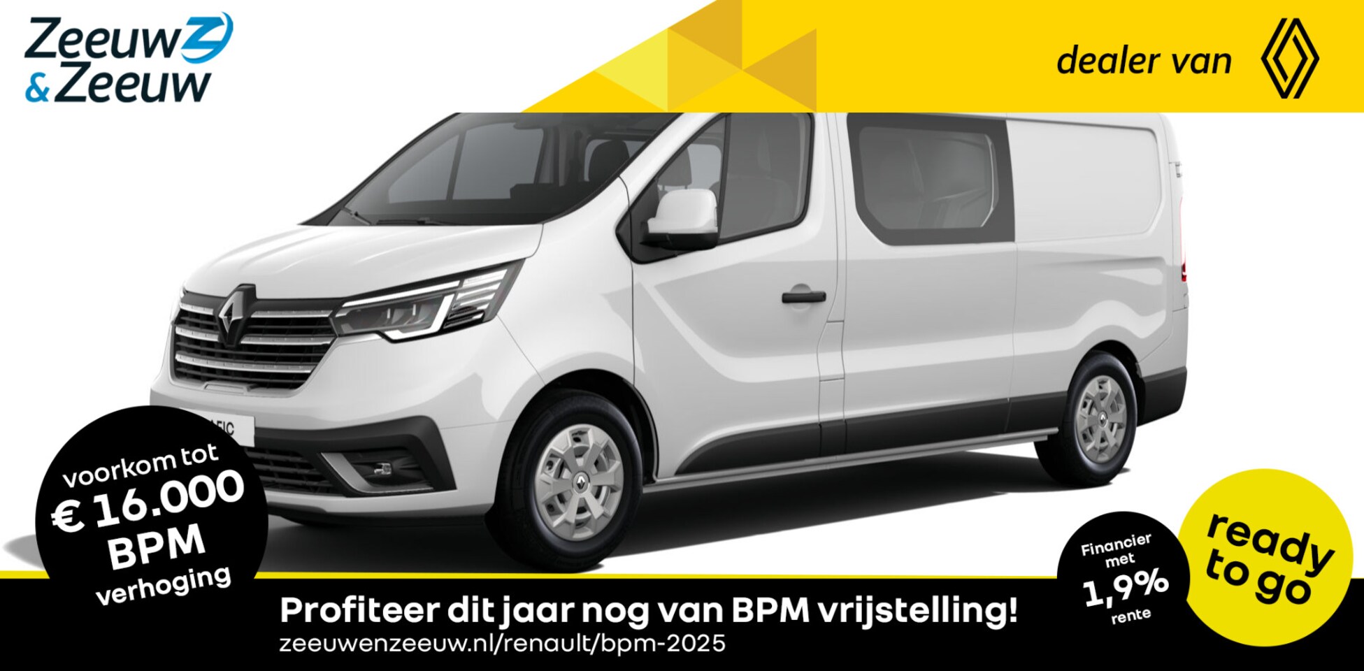 Renault Trafic - 2.0 dCi 110 T29 L2H1 DC Comfort | Airco | Parkeersensoren achter | Cruise Control | Trekha - AutoWereld.nl