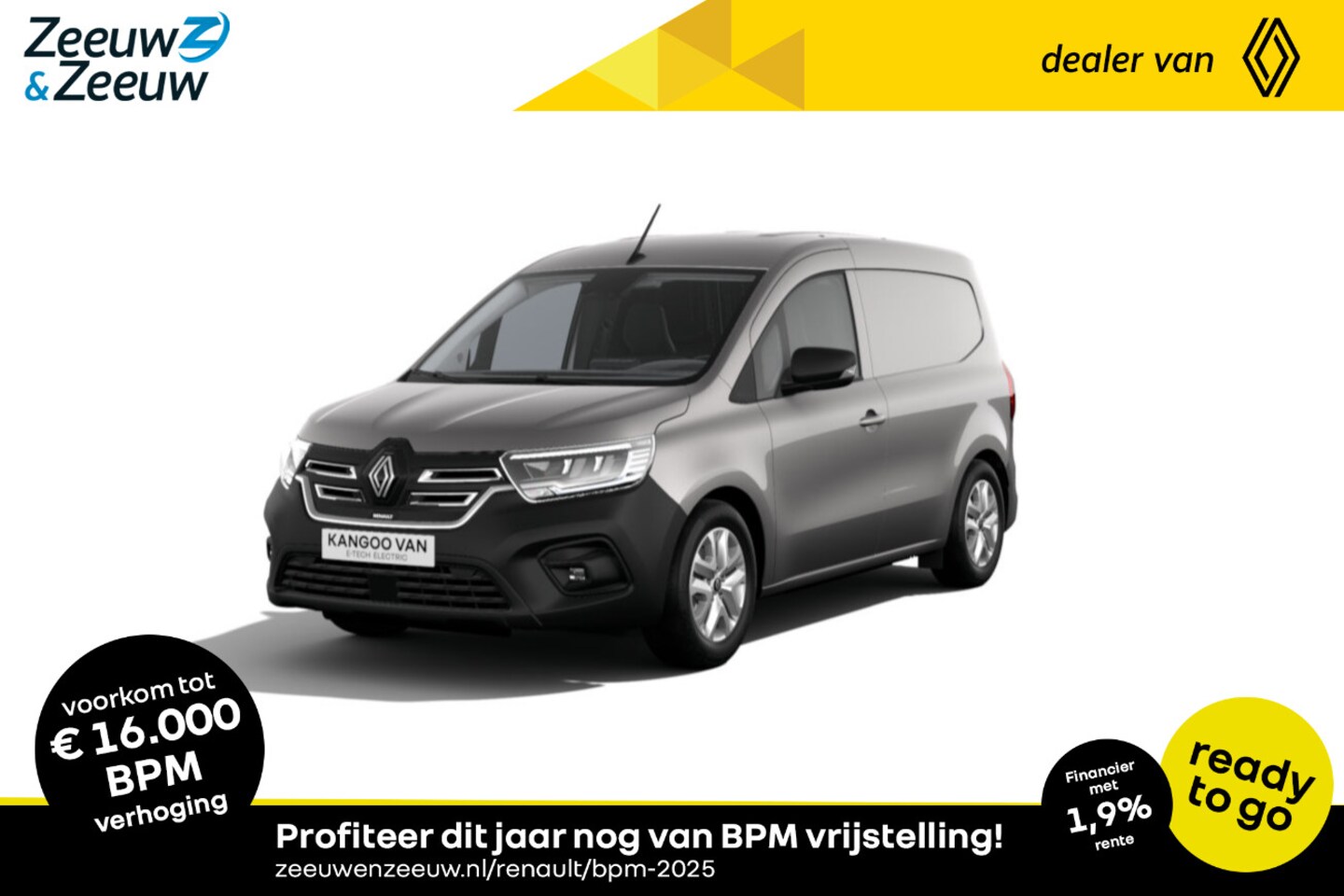 Renault Kangoo E-Tech - Advance L1 22kWh | NU uit voorraad leverbaar met aantrekkelijk voordeel van 3% + extra  €1 - AutoWereld.nl