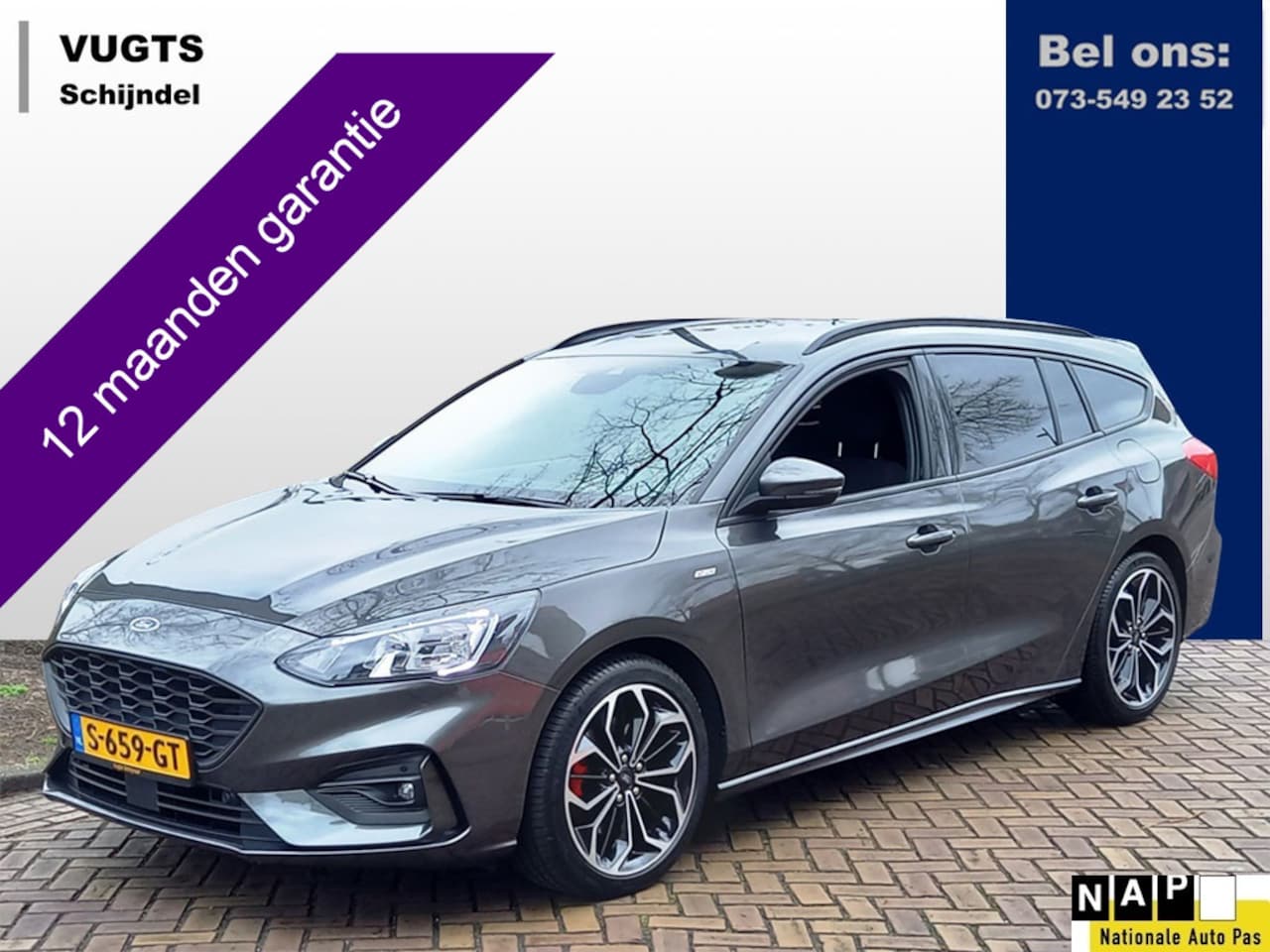 Ford Focus Wagon - 1.5 EcoBoost 150-pk Automaat ST Line X 1500 kg geremd aanhangwagen gewicht - AutoWereld.nl