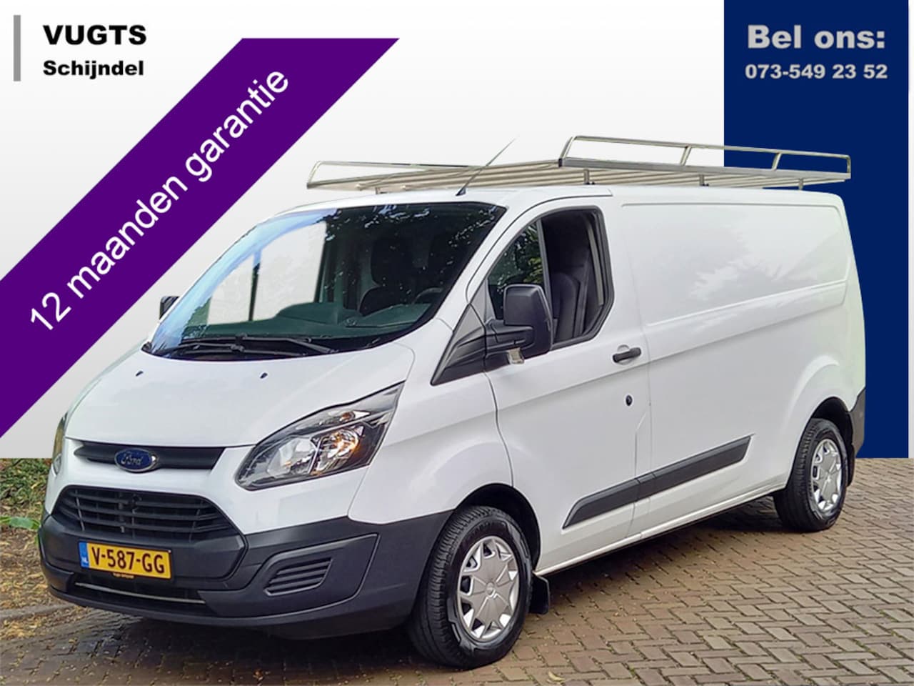 Ford Transit Custom - 290 2.0 TDCi 105-pk L2H1 Cool Edition Inclusief RVS imperiaal met opsteekrol en wind gelei - AutoWereld.nl