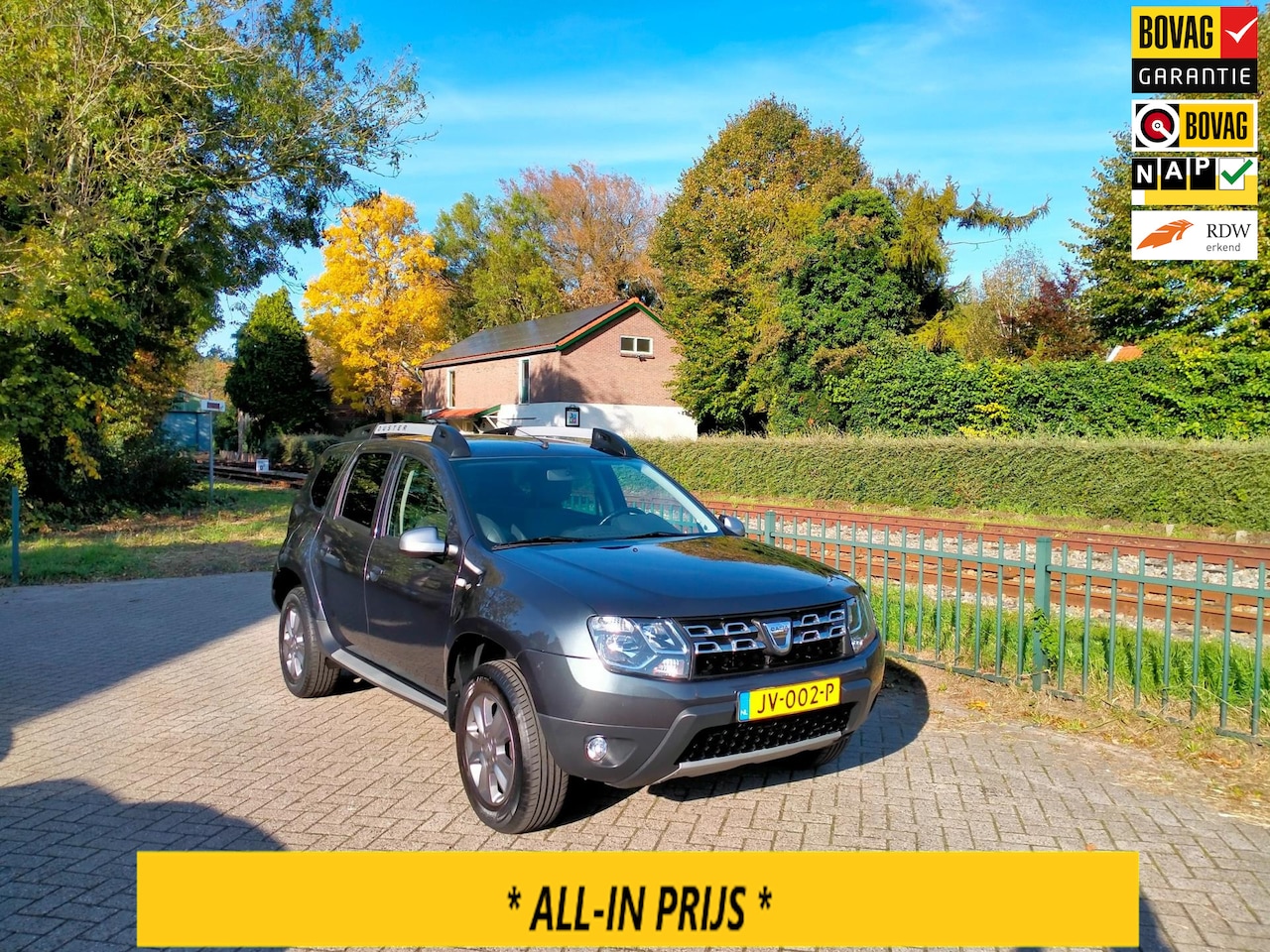 Dacia Duster - 1.2 TCe 4x2 Prestige navi leder trekhaak 1e eig. ALLINPRIJS - AutoWereld.nl