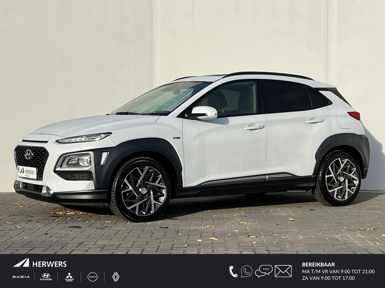 Hyundai Kona - 1.6 GDI HEV Automaat Premium / Schuif-/kanteldak / Lederen bekleding / Adaptieve cruise co - AutoWereld.nl