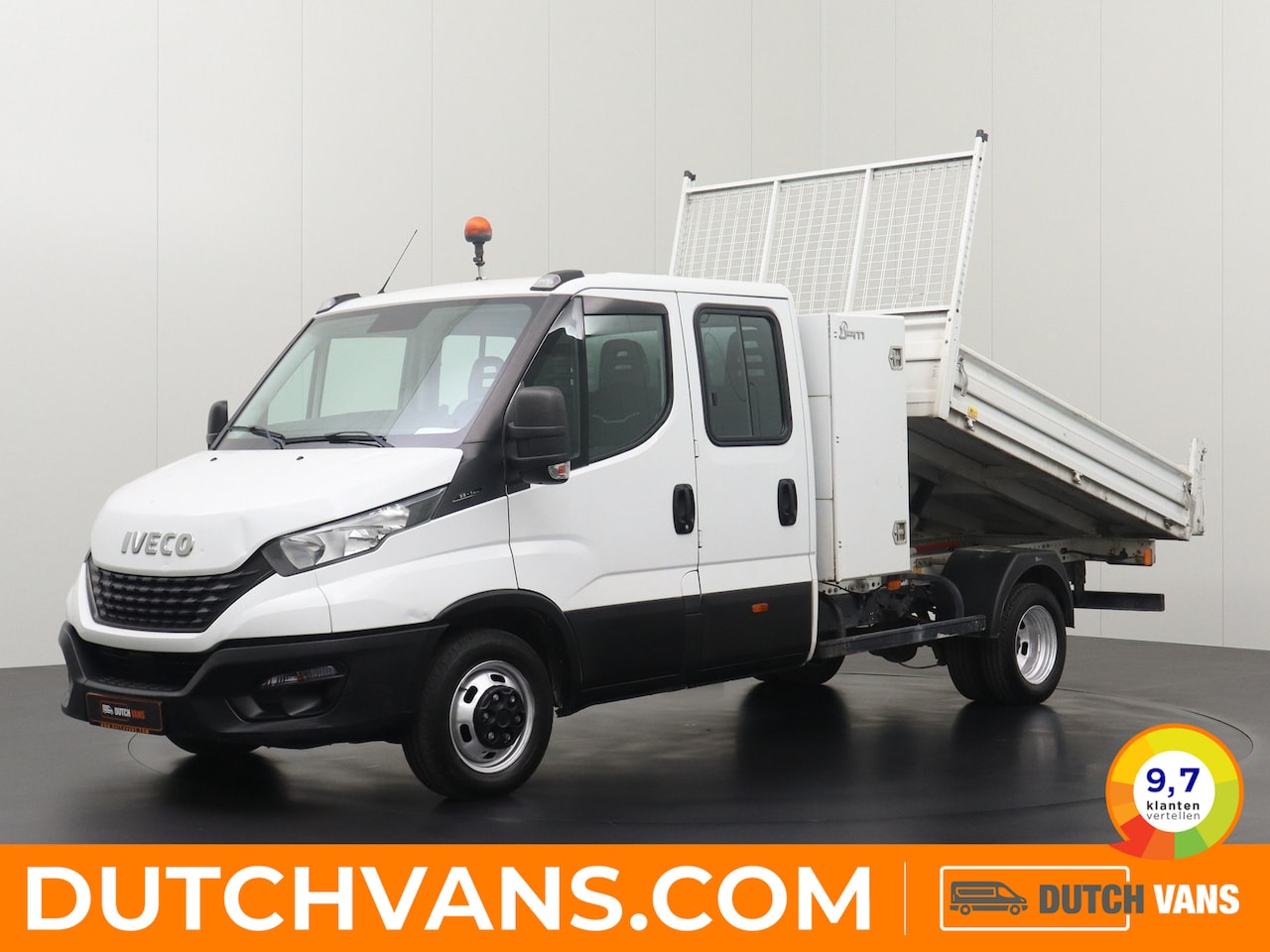 Iveco Daily - 35C14 Dubbele Cabine Kipper | Toolbox | 3500Kg Trekhaak | Airco | Cruise - AutoWereld.nl