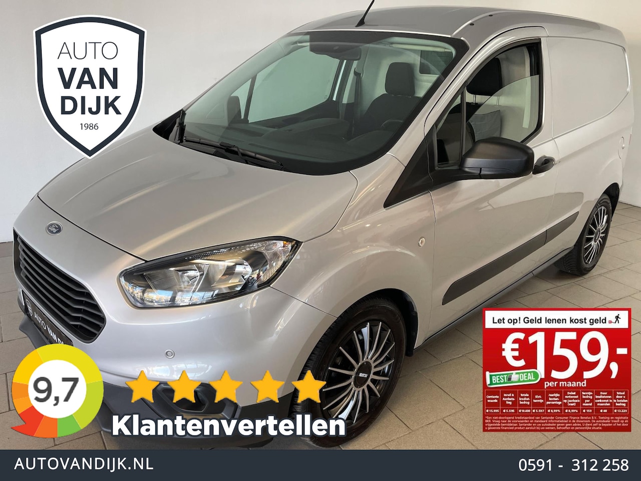 Ford Transit - 1.0 EcoBoost 100pk MARGE BUS GEEN BTW AIRCO CAMERA BLUETOOTH PDC SCHUIFDEUR SPARCO WIELDOP - AutoWereld.nl