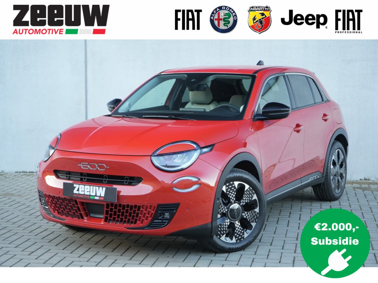 Fiat 600e - La Prima 54 kWh | Boek nu uw proefrit - AutoWereld.nl