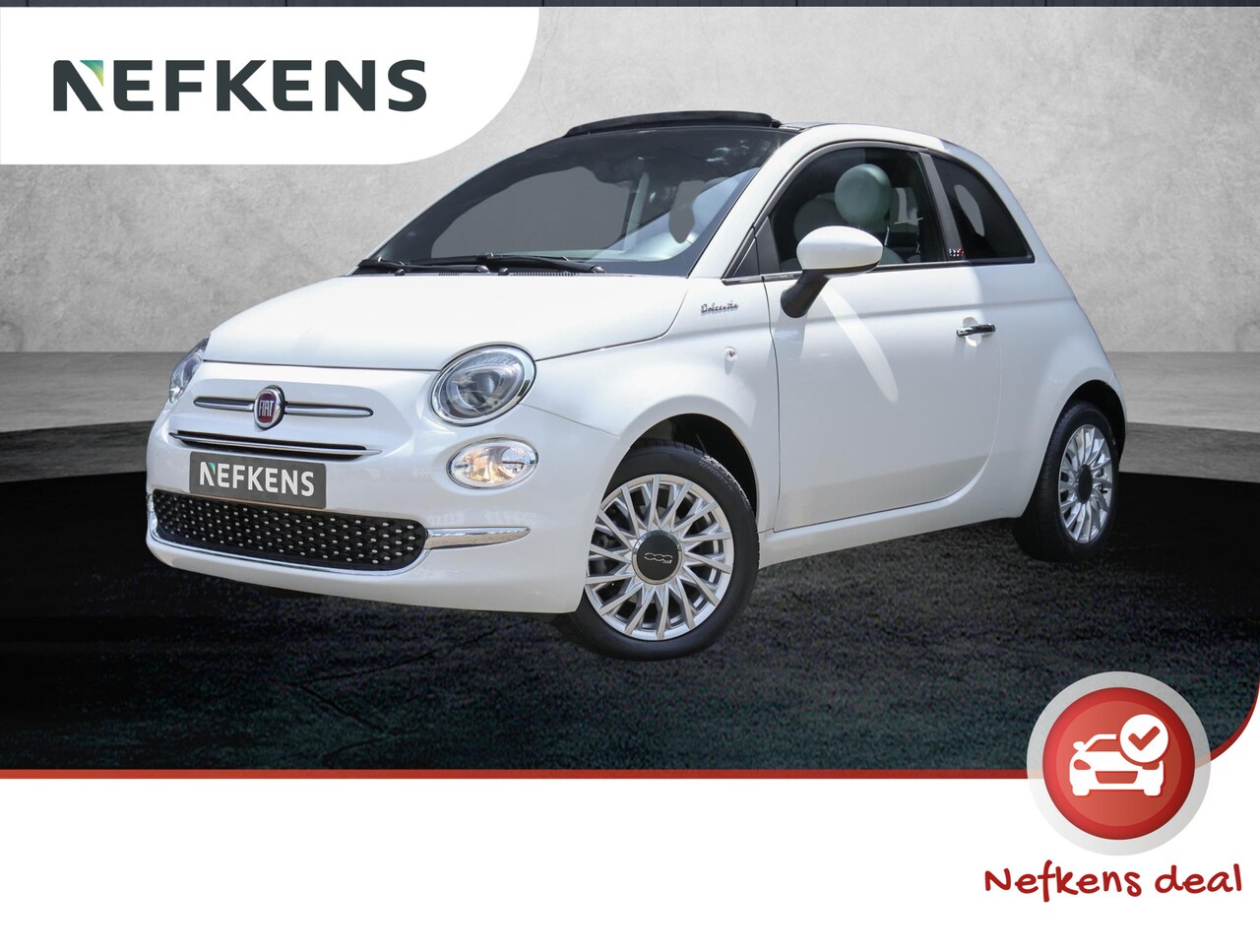 Fiat 500 C - 69pk Hybrid Dolcevita (1ste eig./7"scherm/Climate/Halfleer/PDC/15"LMV) - AutoWereld.nl