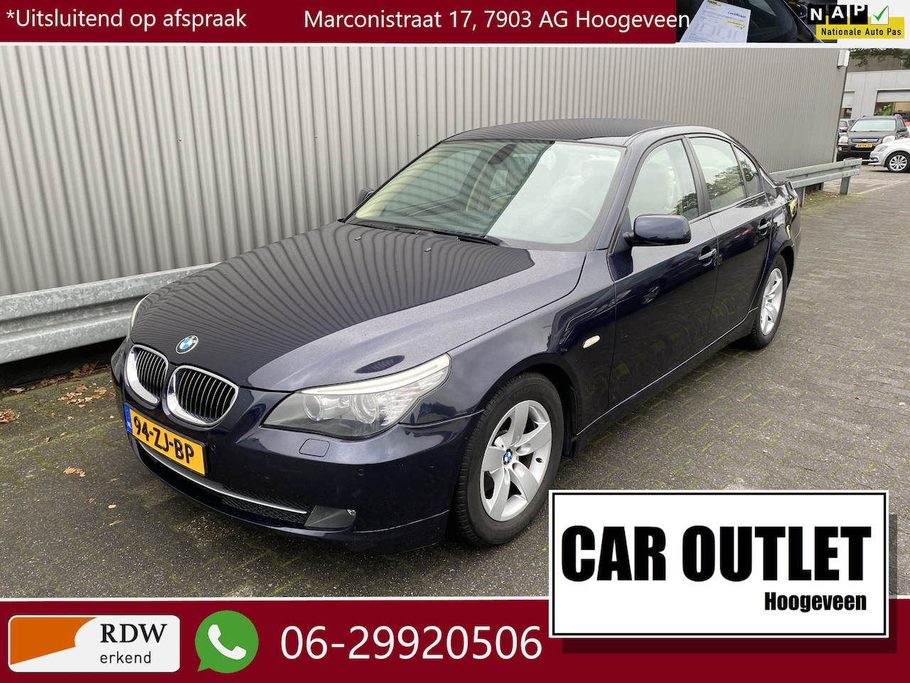 BMW 5-serie - 523i Executive AUTOMAAT, Clima, CC, Navi groot, PDC v/a, LM, Afn.Trekh, – Inruil Mogelijk - AutoWereld.nl