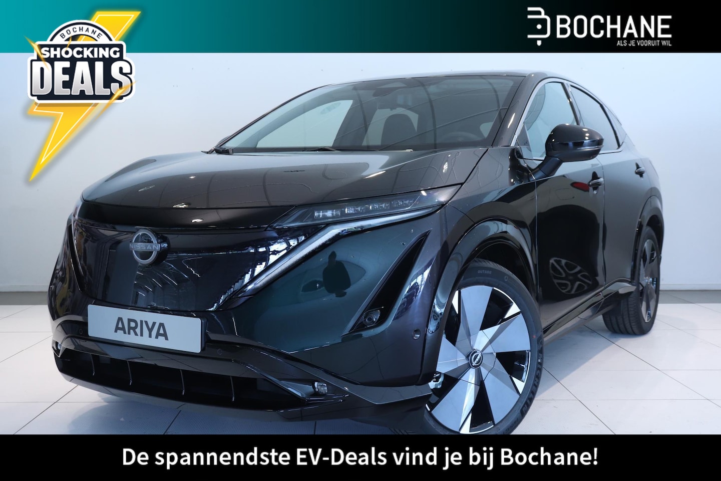 Nissan Ariya - 63 kWh Evolve | 20" LM-Velgen | Nappaleder | 22kW Lader | El. schuif-/kanteldak | - AutoWereld.nl