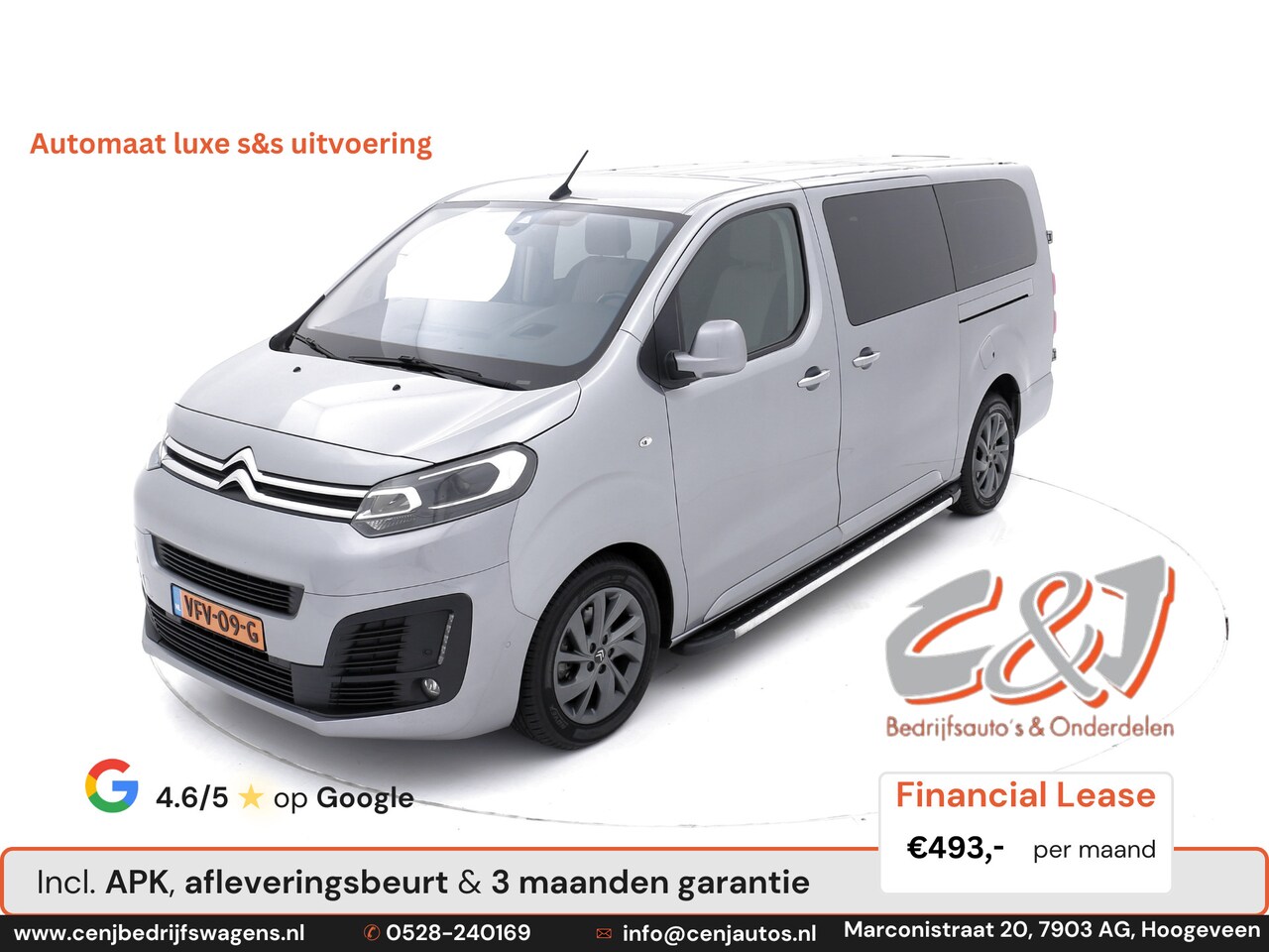 Citroën Jumpy - 2.0 BlueHDI 180 XL Driver Dubbele Cabine bomvol Automaat s&s sport lease €674,- p/mnd - AutoWereld.nl