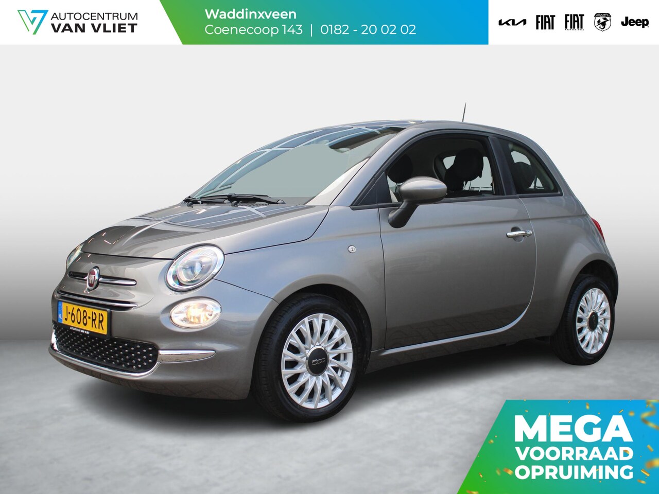 Fiat 500 - Hybrid Lounge | Airco | Cruise | Apple Carplay | Leder Look | Ambiance Ivoor - AutoWereld.nl