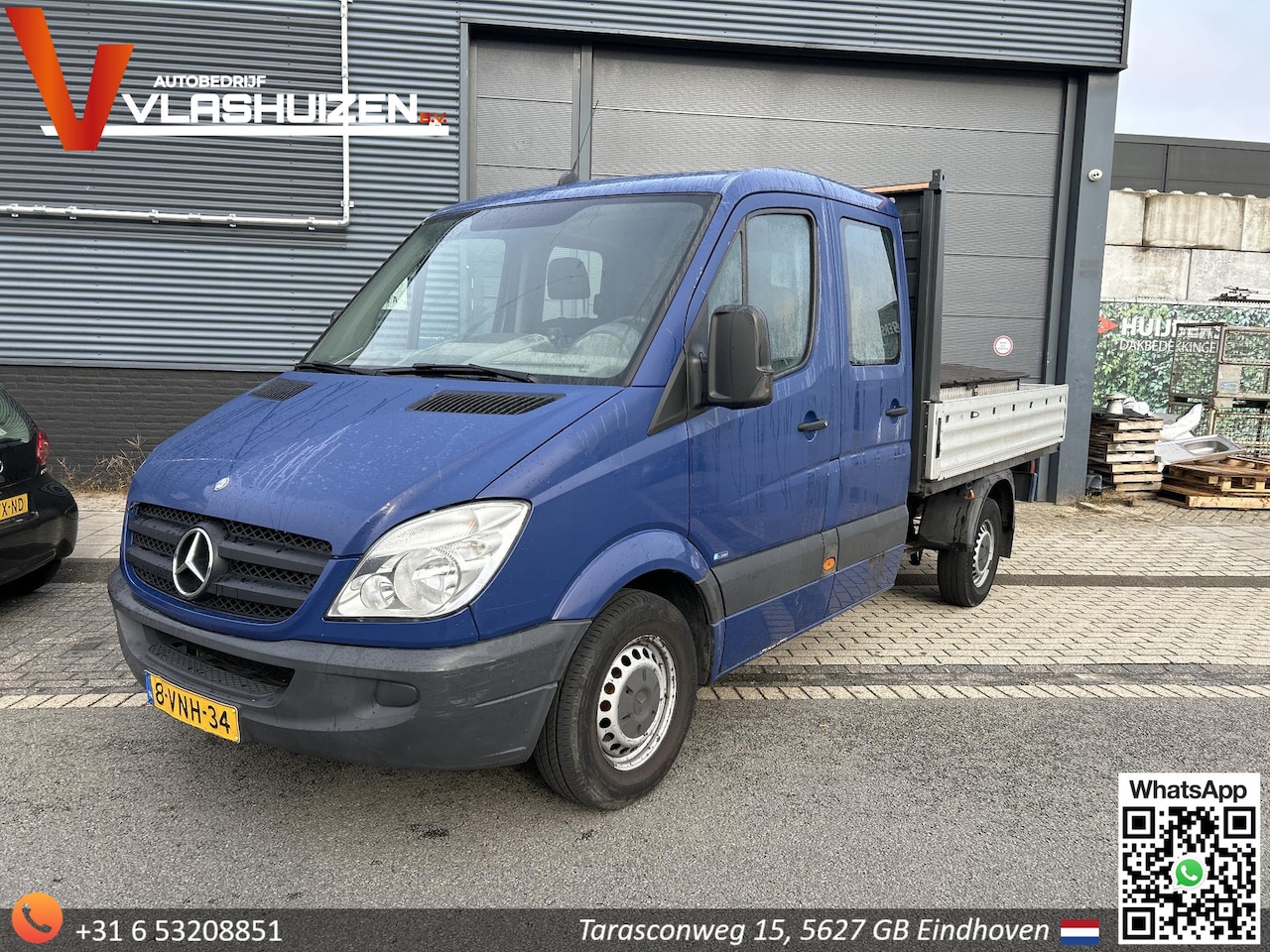 Mercedes-Benz Sprinter - 209 2.2 CDI 366 Dubbel Cabine - Open Laadbak | € 6.450,- NETTO! | Laadkraan | Trekhaak | - AutoWereld.nl