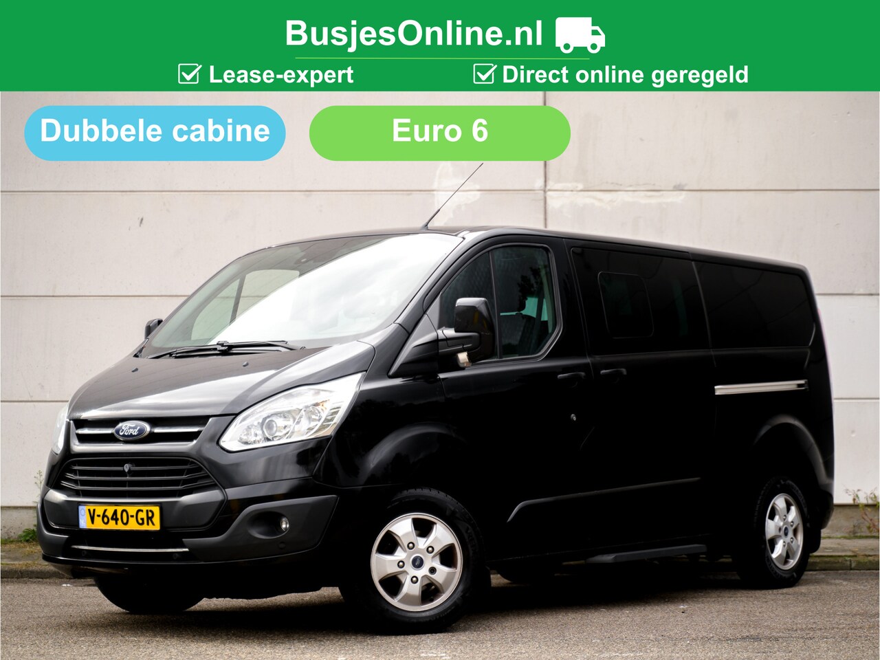 Ford Transit Custom - 310 2.0 TDCI L2H1 LTD DC (6 persoons,navi,clima,xenon) - AutoWereld.nl