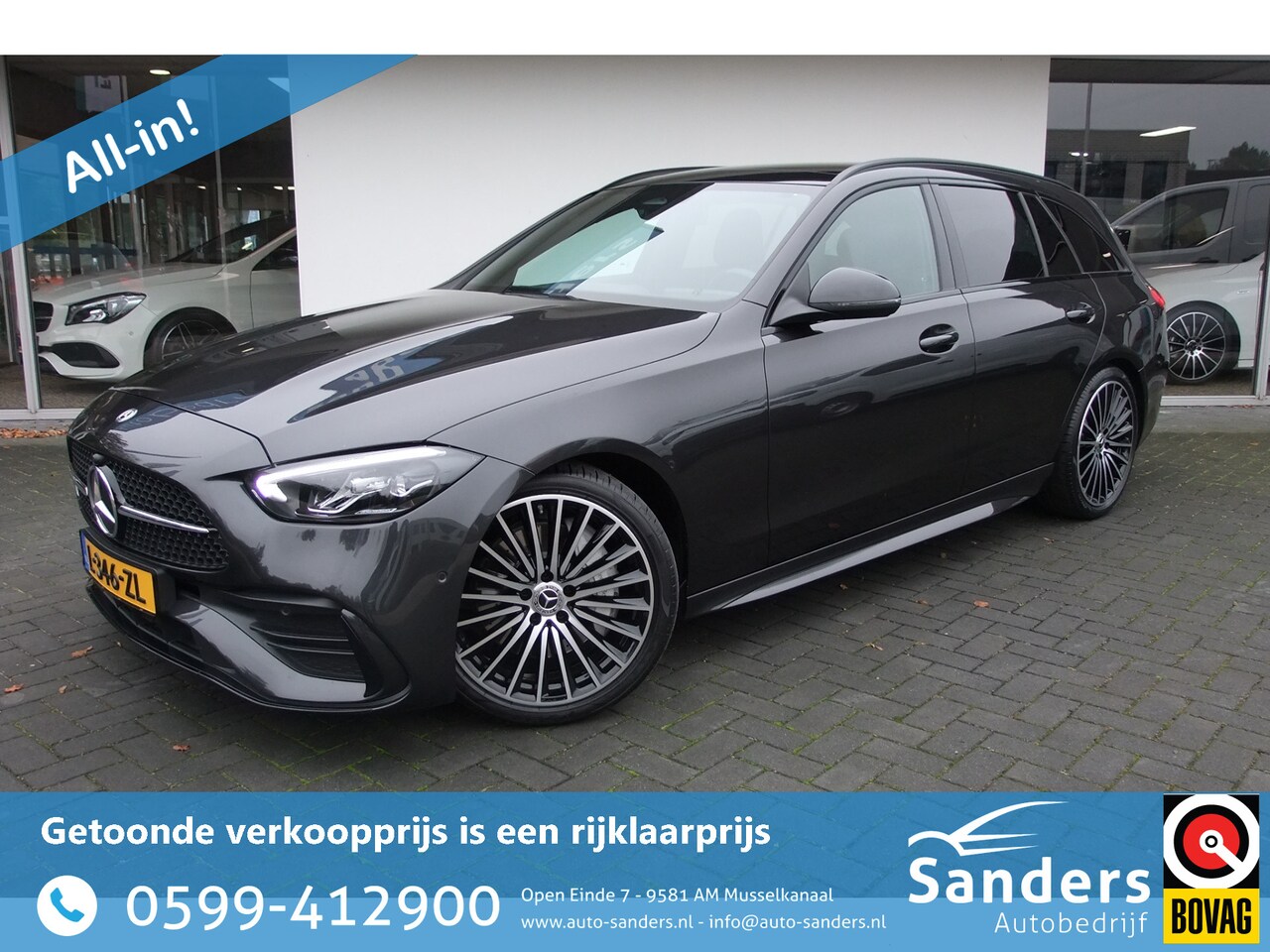 Mercedes-Benz C-klasse Estate - 200 Launch Edition AMG Line/ BTW auto/ 19 inch / Panorama/ Camera/ Trekhaak/ Night pakket/ - AutoWereld.nl