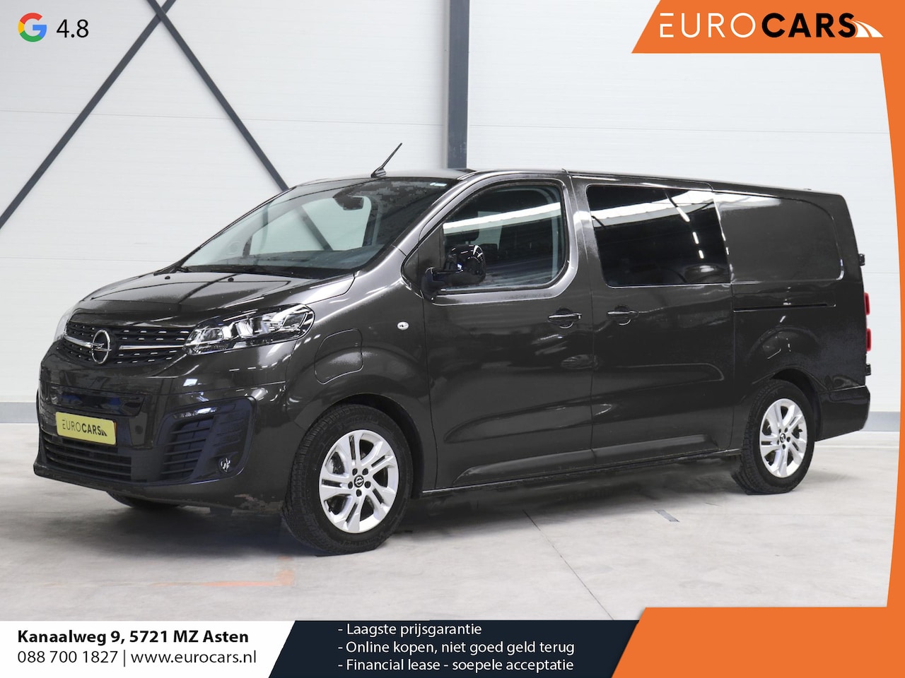 Opel Vivaro-e - L3 75 kWh 6-Persoons Dubbele Cabine Automaat Airco Bluetooth Cruise Control 2x Schuifdeur - AutoWereld.nl