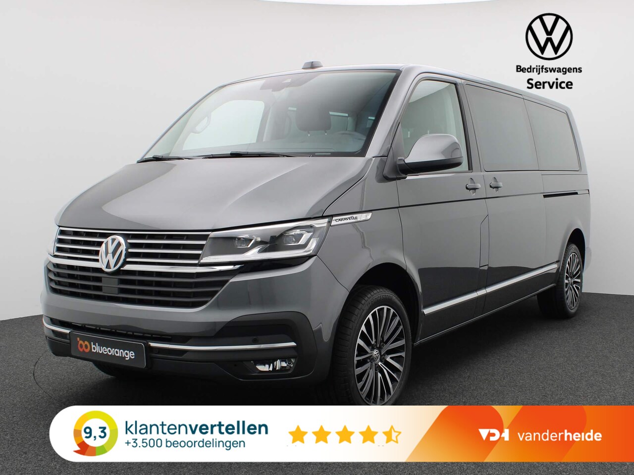 Volkswagen Transporter Caravelle - 2.0 TDI L2H1 204PK DSG (Dubbele cabine) Achteruitrijcamera, 2x elek. schuifdeur, leder, wi - AutoWereld.nl