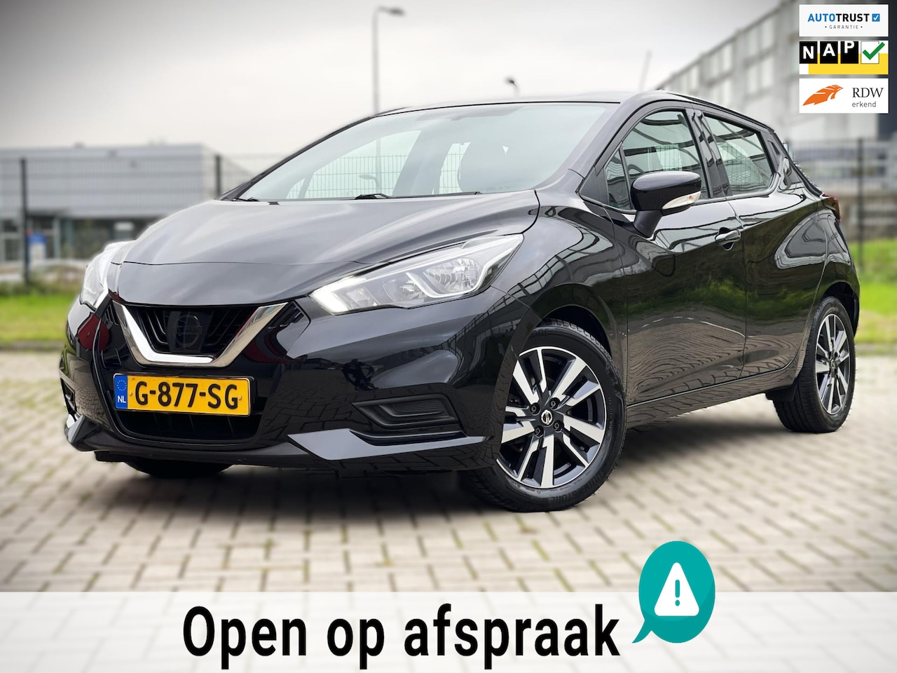 Nissan Micra - 1.0 IG-T Acenta Vol Leder LM Velgen Lage KM Stand - AutoWereld.nl