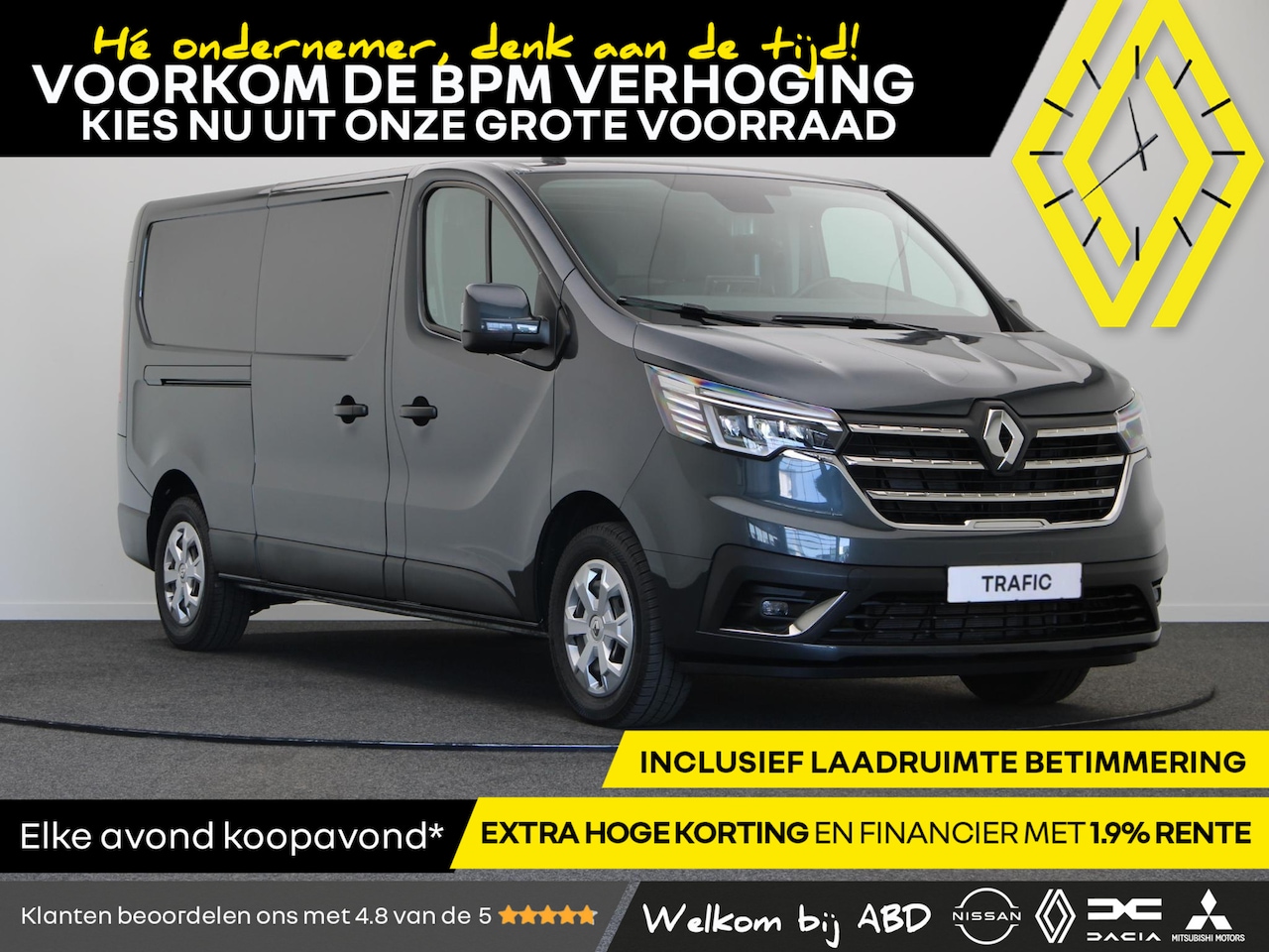 Renault Trafic E-Tech - T29 L2H1 Comfort 52 kWh | Volledig elektrisch | Parkeersensoren rondom | Achteruitrijcamer - AutoWereld.nl