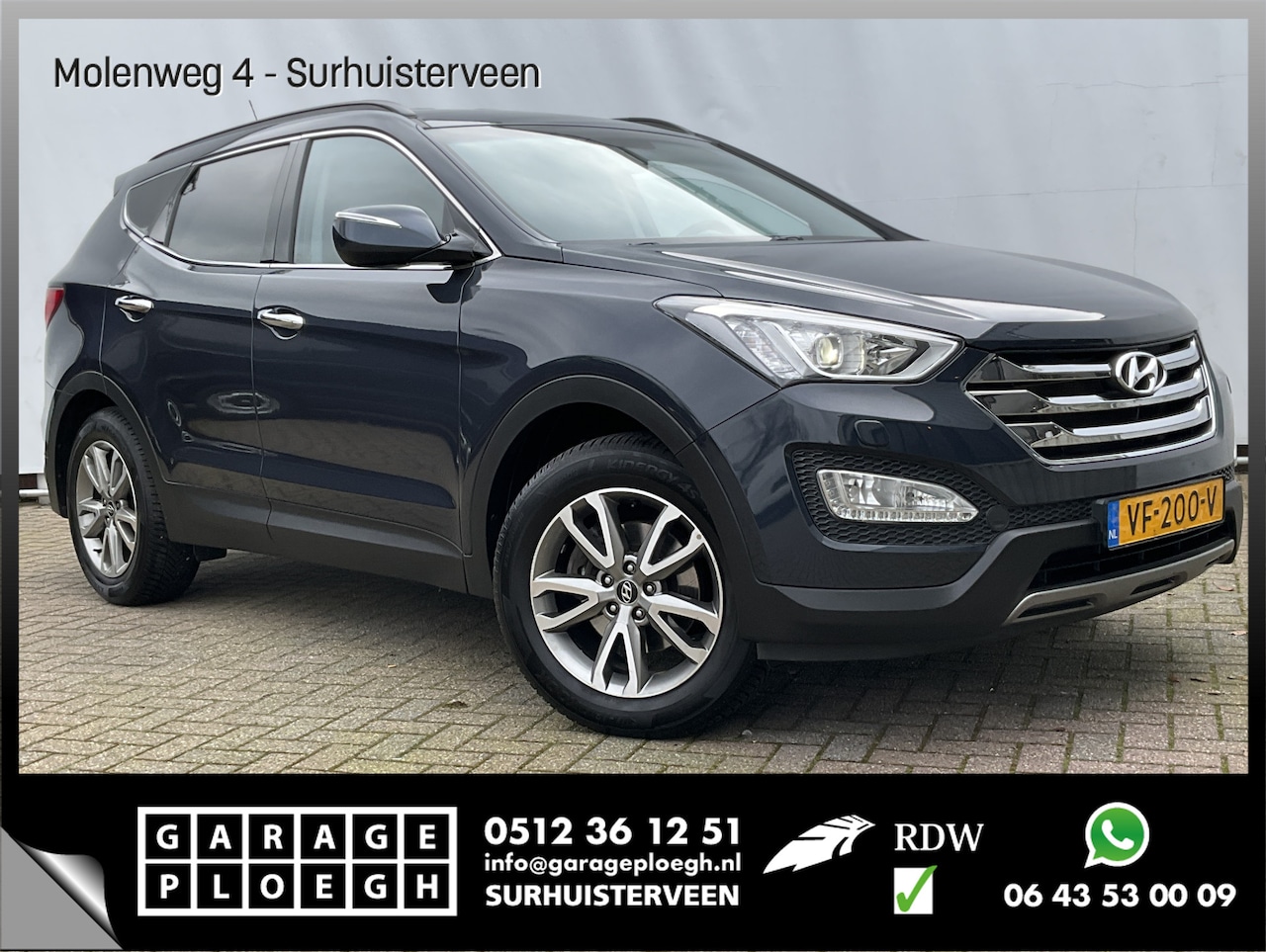 Hyundai Santa Fe - 2.4 GDI 192pk 56dkm+NAP Grijs kent* Navi/Camera Trekhaak (2500kg) Business Edition - AutoWereld.nl