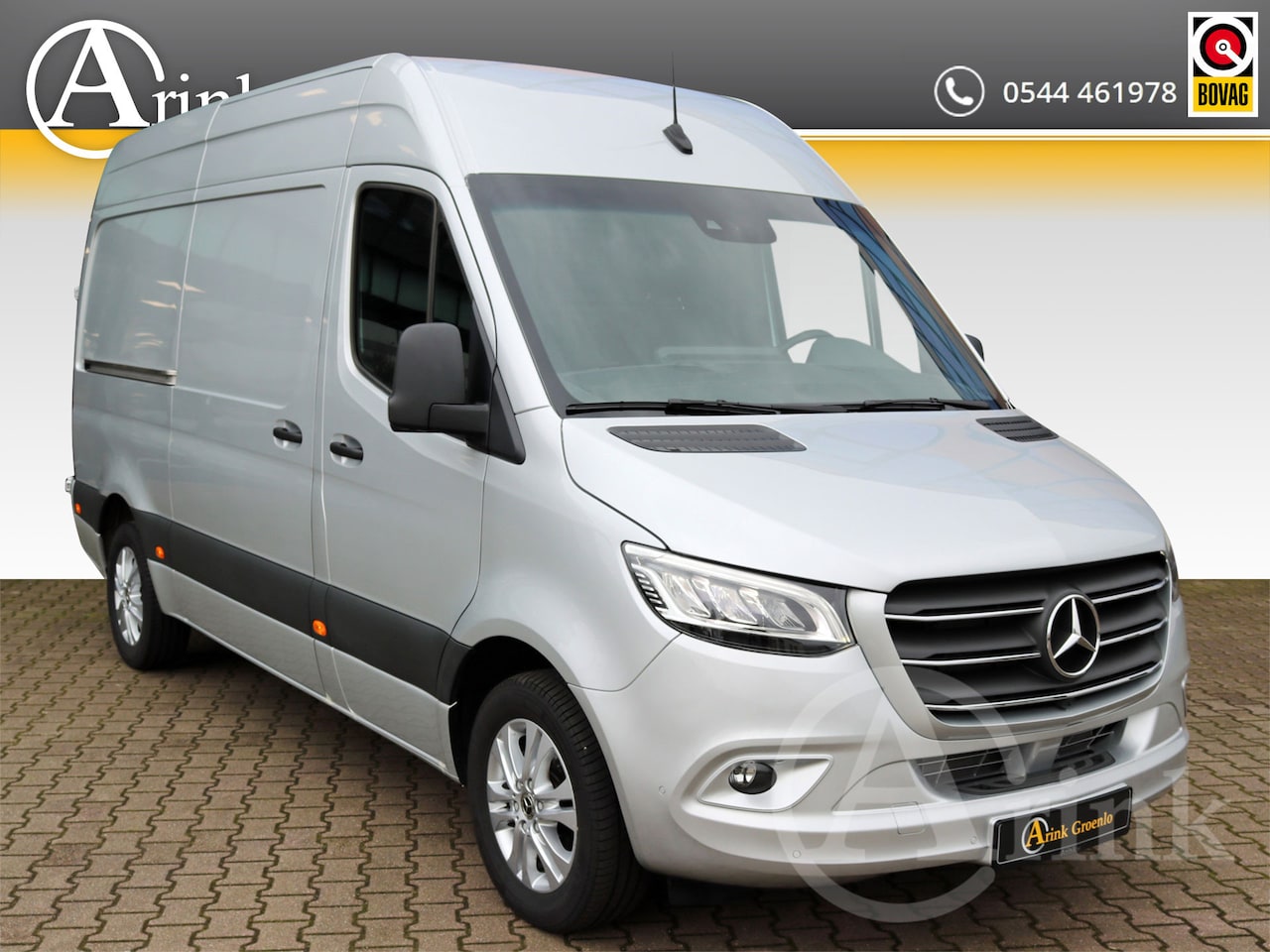 Mercedes-Benz Sprinter - 319 CDI L2H2 9G-TRONIC LED MBUX10 360gr CAMERA DISTRONIC ALARM KL3 PDC 3.5T AHW COMPLEET - AutoWereld.nl