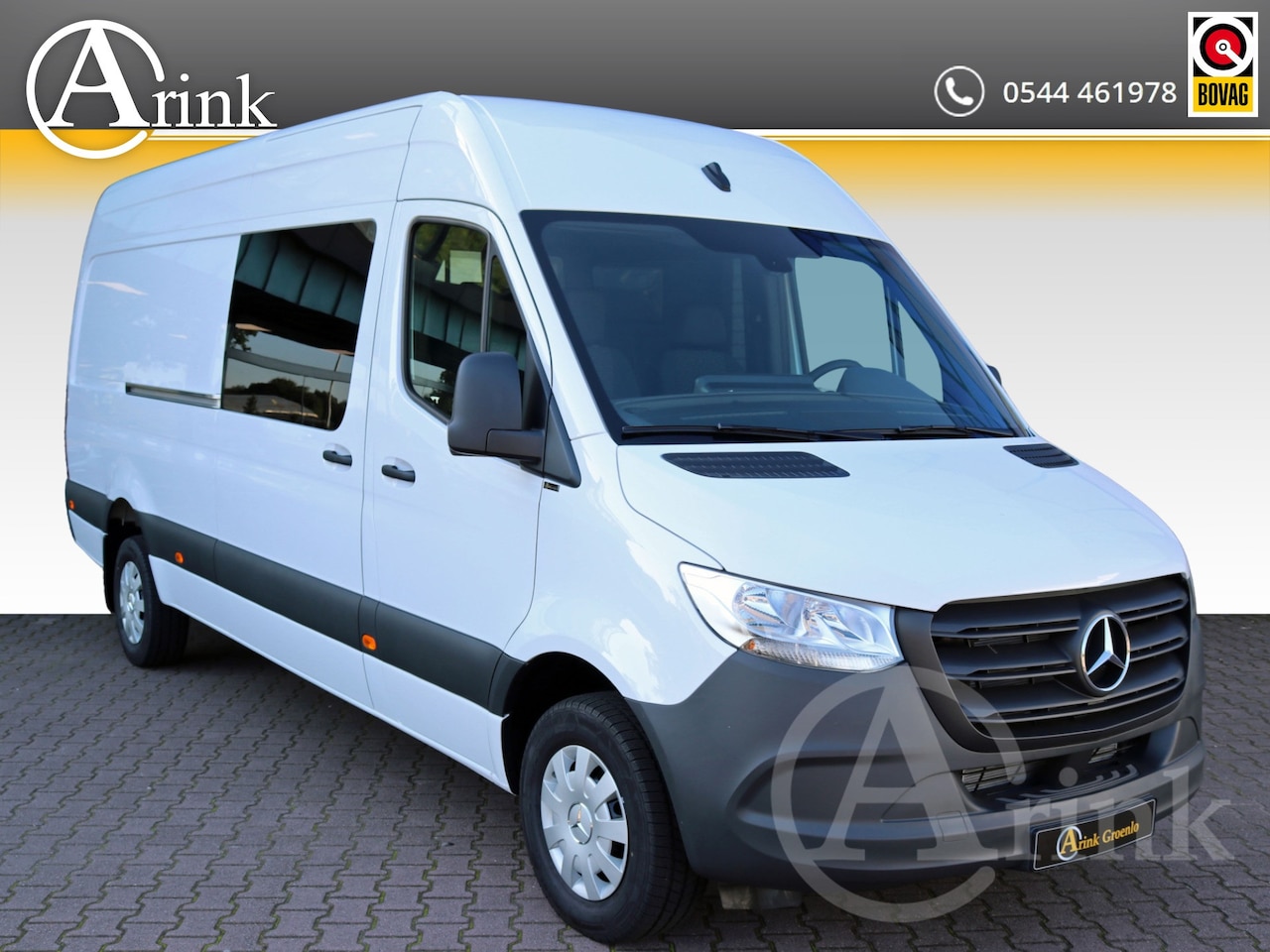 Mercedes-Benz Sprinter - 317 CDI L3H2 9G-TRONIC DUBBELCABINE MBUX 10 CAMERA CRUISE GEVEERDE STOEL BETIMMERING - AutoWereld.nl